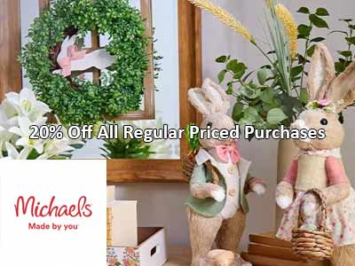Michaels 20% Off All Regular Priced Purchases